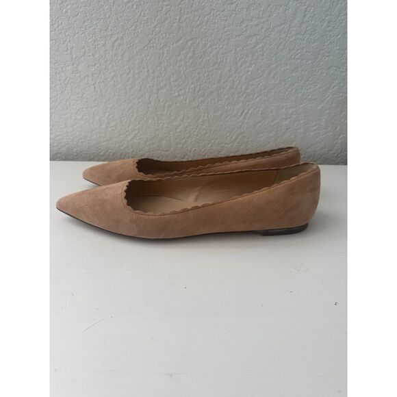 J Crew Harper Scalloped Suede Flats Size 10.5 - Picture 4 of 7